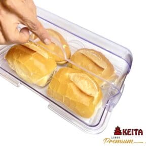 Porta Pão Cristal com Basculante Premium - Keita - Imagem 3