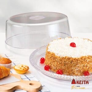 Porta Bolo com Borda Trançada Cristal Premium - Keita - Imagem 2