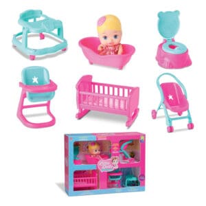 Brinquedo Casinha de Boneca com Boneca Little Dolls - Divertoys - Imagem 3