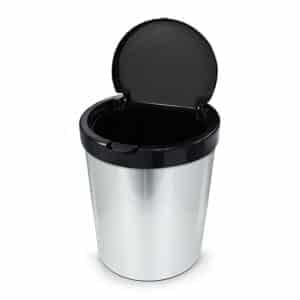 Lixeira Redonda Com Tampa Click Label Inox - 10 litros - Imagem 2