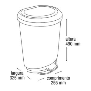 Lixeira com Pedal Label INOX – 20 LITROS - Imagem 3