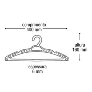 Cabide Preto Ultra Resistente - Kit com 10 unidades - Imagem 3