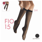 Meia 3-4 Transparente Fio 15 - Selene
