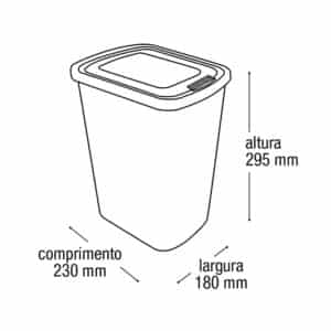 Lixeira com Tampa Metalizado 9 Litros - Click Label - Imagem 3