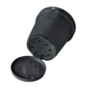 Vaso Redondo Rattan 36 Litros Preto Primeira Moagem - Imagem 2