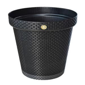 Vaso Redondo Rattan 36 Litros Preto Primeira Moagem