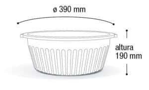 Bacia Canelada de 18 Litros Primeira Moagem - ArqPlast - Imagem 3