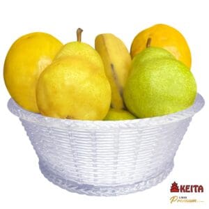 Saladeira / Fruteira com Borda Trançada Cristal Premium - Keita - Imagem 2