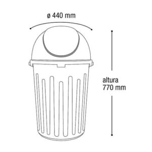 Lixeira Basculante Gigante – 80 LITROS - Imagem 2