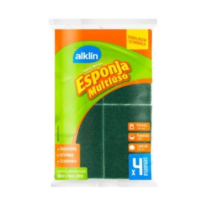 Kit com 4 Esponjas Multiuso - Alklin