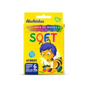 Massinha de Modelar Soft 6 Cores Acrilex