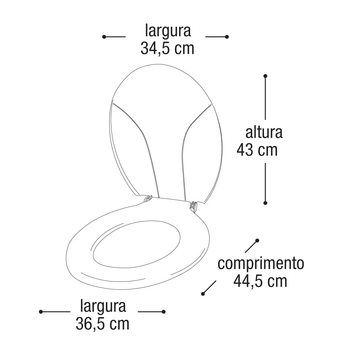 Assento Sanitário Prático Branco - Arqplast - Imagem 5