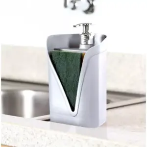 Dispenser Porta Detergente e Esponja de Plástico 500ml Click - Uz - Imagem 4