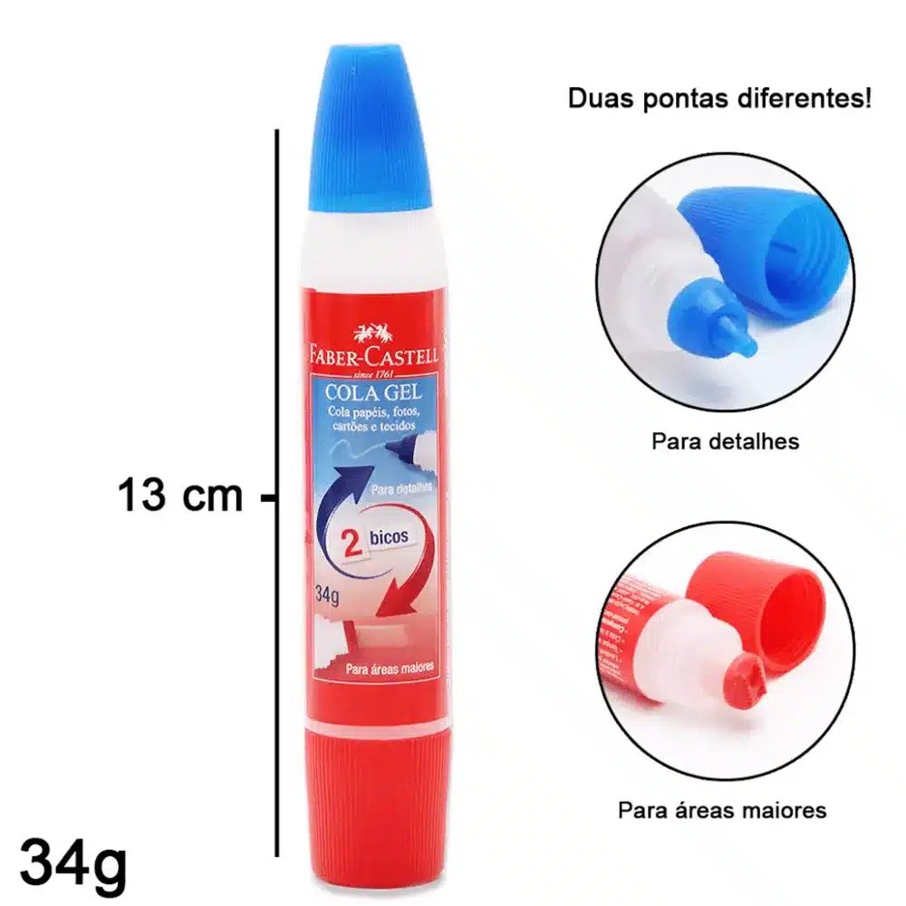 Cola Gel 2 Bicos 34g Faber-Castell - Imagem 3