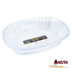 Porta Pão Oval Trançado Cristal Premium - Keita