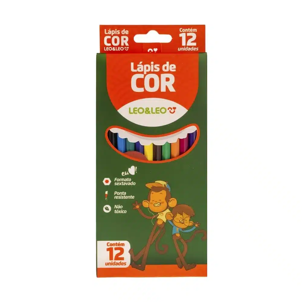 Lápis de Cor 12 Cores Leo&Leo - Imagem 1