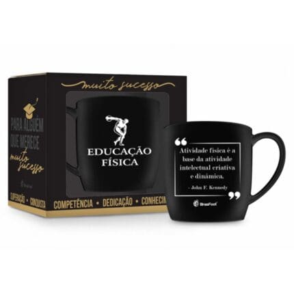 Caneca/Xícara Cerâmica 360ml Cursos Educação Física - Brasfoot