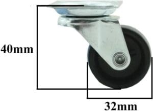 Kit Rodízio Giratório 1,5" - Imagem 2