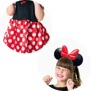 Fantasia Vestido Minnie Com Tiara Master Toy - Imagem 3