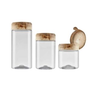 Pote de Plástico Transparente Travertino Safe Were - Industria Bandeirantes