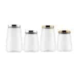 Pote de Plástico Transparente com Tampa Metalizada - Industria Bandeirantes