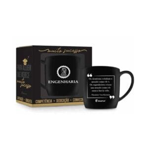 Caneca/Xícara de Cerâmica 360ml Cursos Engenharia - Brasfoot