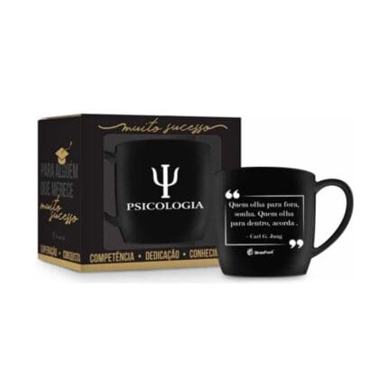 Caneca/Xícara Cerâmica 360ml Cursos Psicologia - Brasfoot
