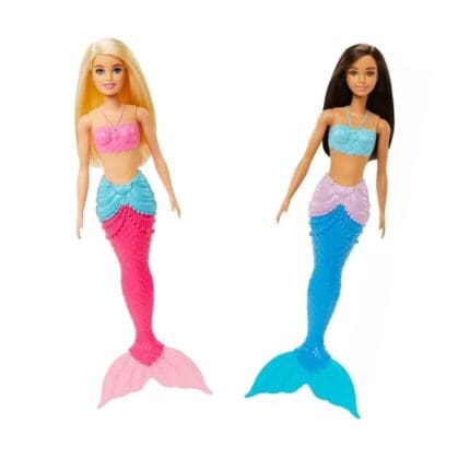 Boneca Barbie Sereia Loira & Morena Articulada Mermaid Dreamtopia