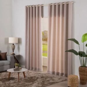 Cortina de Tecido 100% Poliéster Rústica Campestre 1,60x2,84M Sortido - Seven Têxtil - Imagem 3