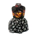Kit Saia Caveiras + Tiara Halloween