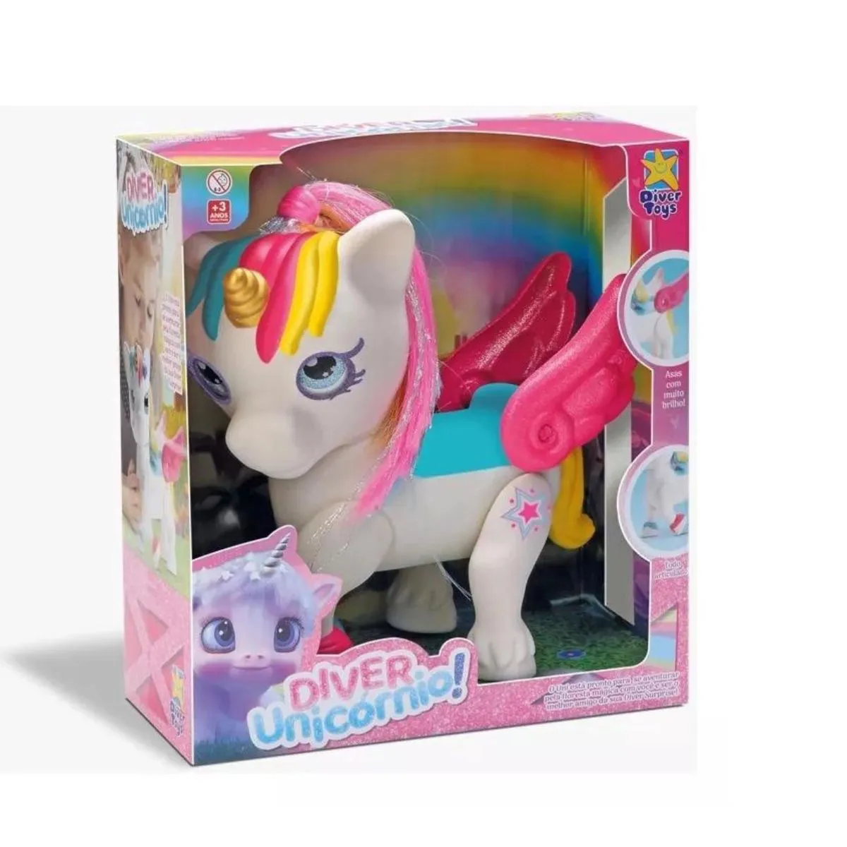 Brinquedo Boneca Unicórnio - Divertoys - Imagem 1