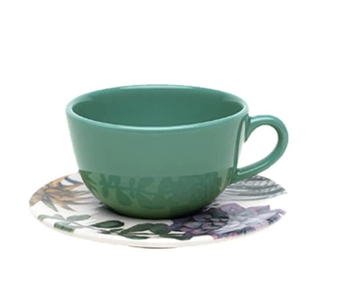 Xicará/Caneca de Chá com Pires 200ml Unni Bothânica - Oxford - Imagem 1