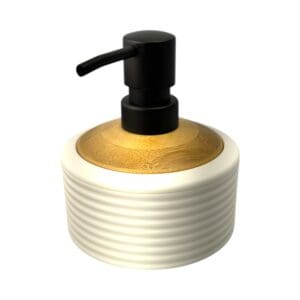 Porta Sabonete Liquido de Plástico com Bambu para Banheiros - Madô - Imagem 2