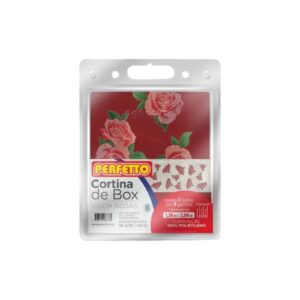 Cortina de Box Visor Rosas - Perfetto