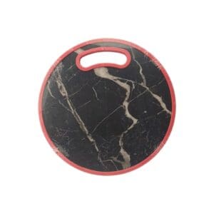 Tabua Redonda de Plástico Estampa de Mármore 30cm - Wellmix - Imagem 2