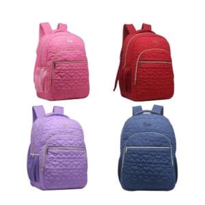 Mochila Casual em Poliéster Matelasse Coração Sortida - Yins