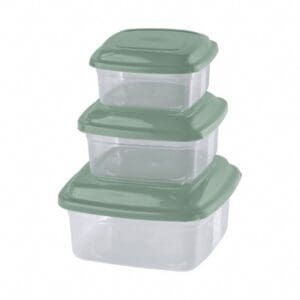 Conjunto C/ 3 Potes Quadrados 200ml/400ml/700ml Sortidos - Giplás - Imagem 3