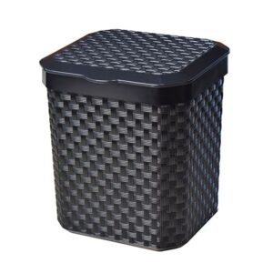 Lixeira De Pia Rattan Com Tampa - 5 Litros