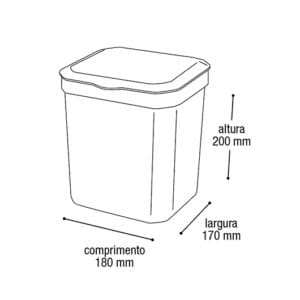 Lixeira De Pia Rattan Com Tampa - 5 Litros - Imagem 3