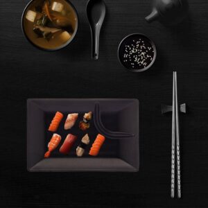 Prato para Sushi Com Molheira Melamina Lyor - Imagem 2