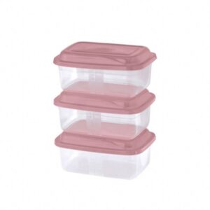 Conjunto C/ 3 Potes Retangulares 400ml Sortido - Giplás - Imagem 2