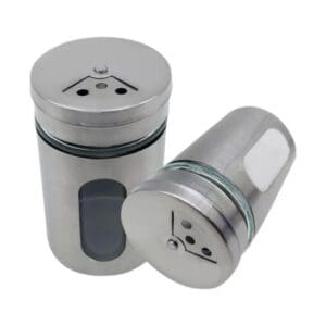 Porta Condimento de Vidro e Inox - Dolce Home