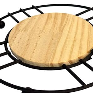 Descanso De Panela Aramado Ferro E MDF 17x17x1,5Cm - Imagem 2