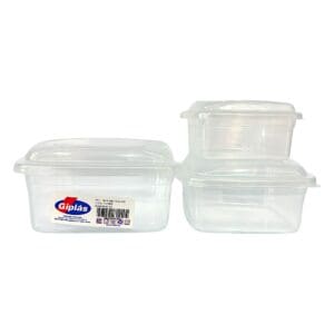 Conjunto C/ 3 Potes Quadrados 200ml/400ml/700ml Sortidos - Giplás - Imagem 2