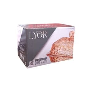 Manteigueira de Cristal Com Tampa - Lyor