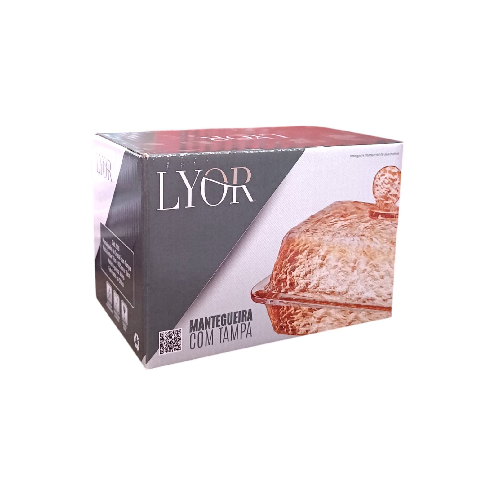 Imagem do WhatsApp de 2024-12-16 à(s) 12.12.09_3df90bc2 Manteigueira de Cristal Com Tampa - Lyor - Imagem 1