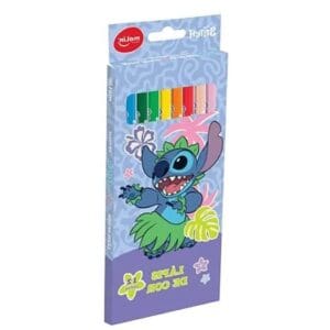 Lápis de Cor 12 Cores Stitch - Molin