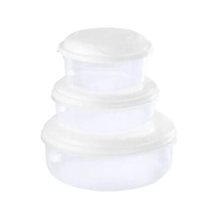 Conjunto de Potes Redondos Baixos 1,5L/600ML/400ML Sortidos - Giplás