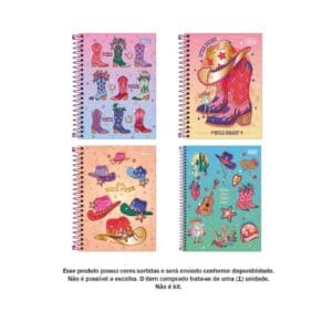 Caderno Universitário West Girl 1 Matéria C/ 80 Folhas - Tilibra - Imagem 2