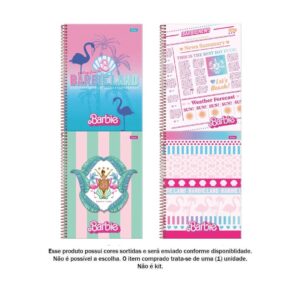 Caderno Universitário Barbie 1 Matéria C/ 80 Folhas - Foroni - Imagem 2